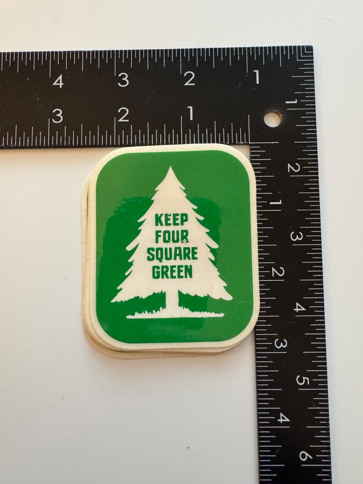 Four Square “Keep Four Square Green” 3″ Stickers