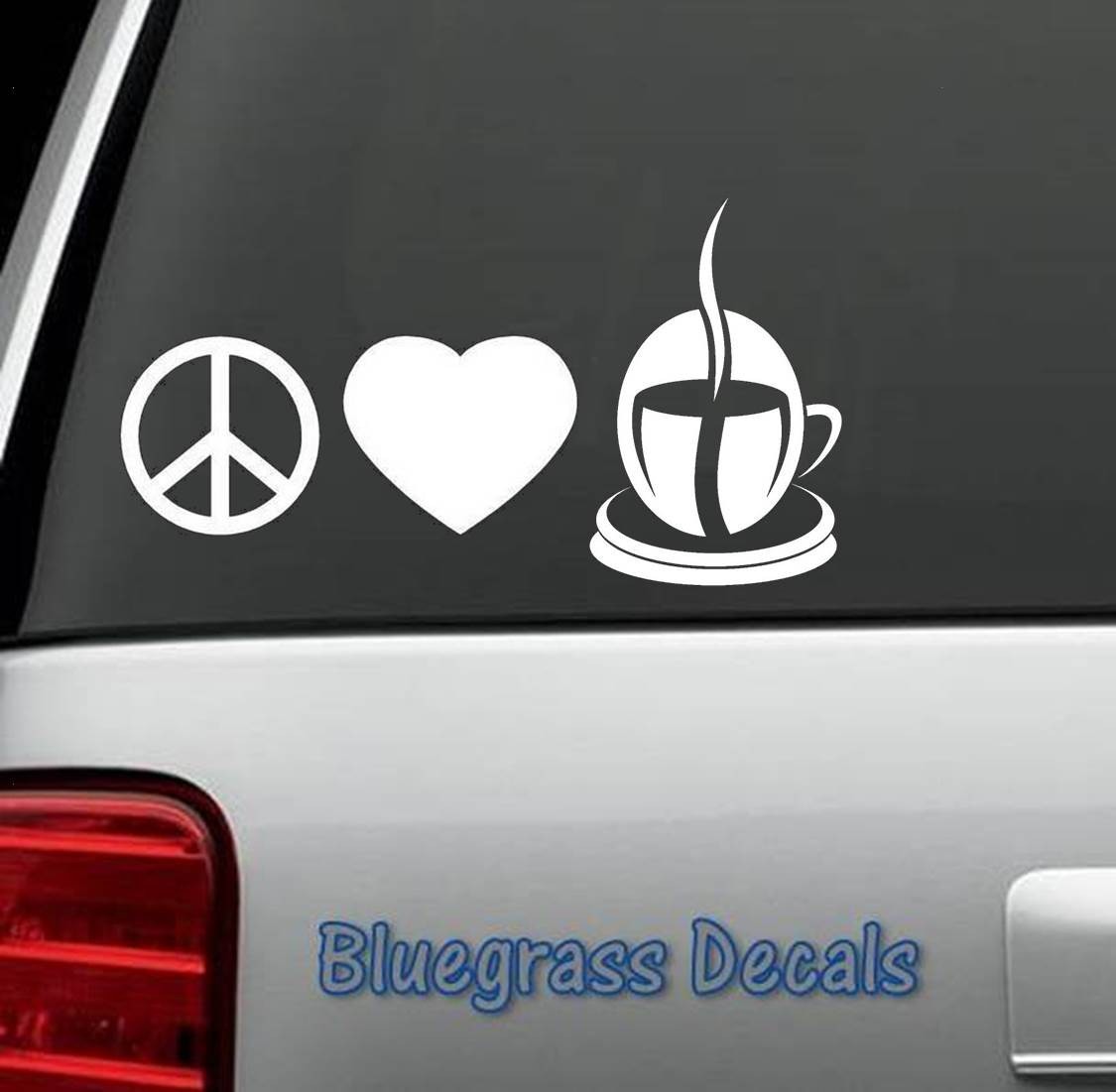 Coffee Lovers Decal Caffeine Sticker Car Window Java Starbucks B1043
