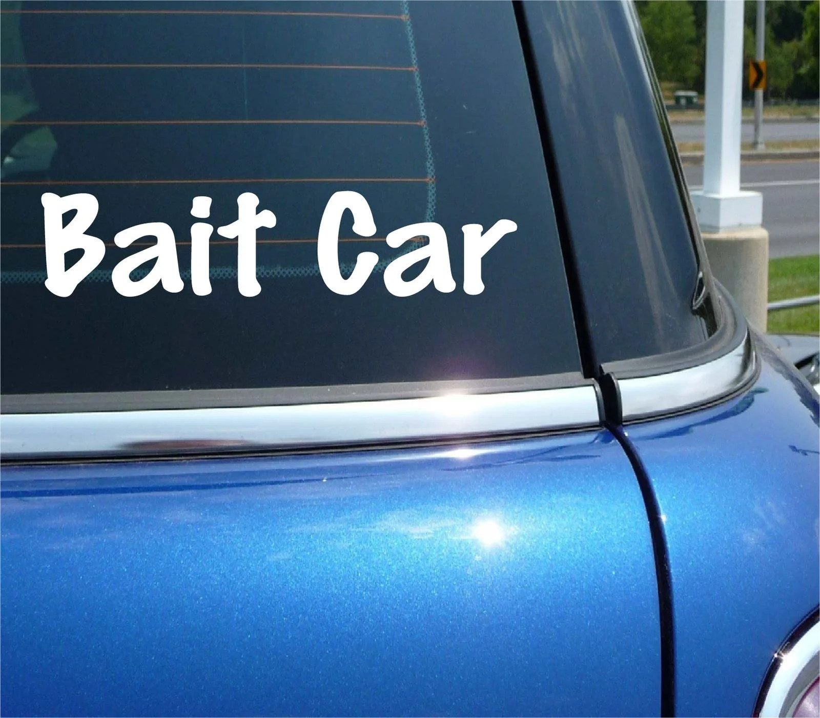 BAIT CAR POLICE WRECK FUNNY DECAL STICKER ART CAR WALL