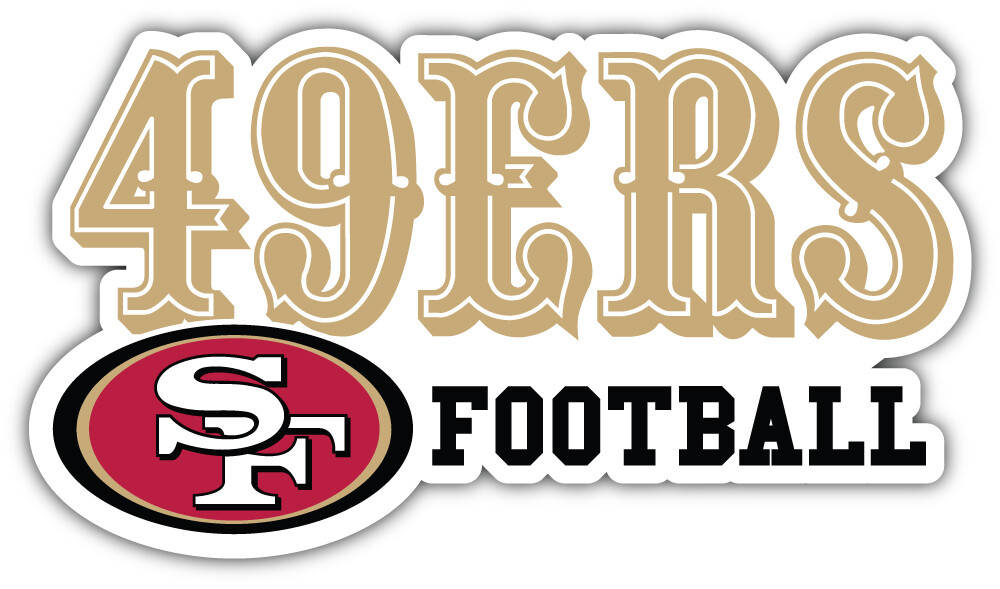 San Francisco 49ers Logo NFL Sport Car Bumper Sticker Decal ”SIZES”