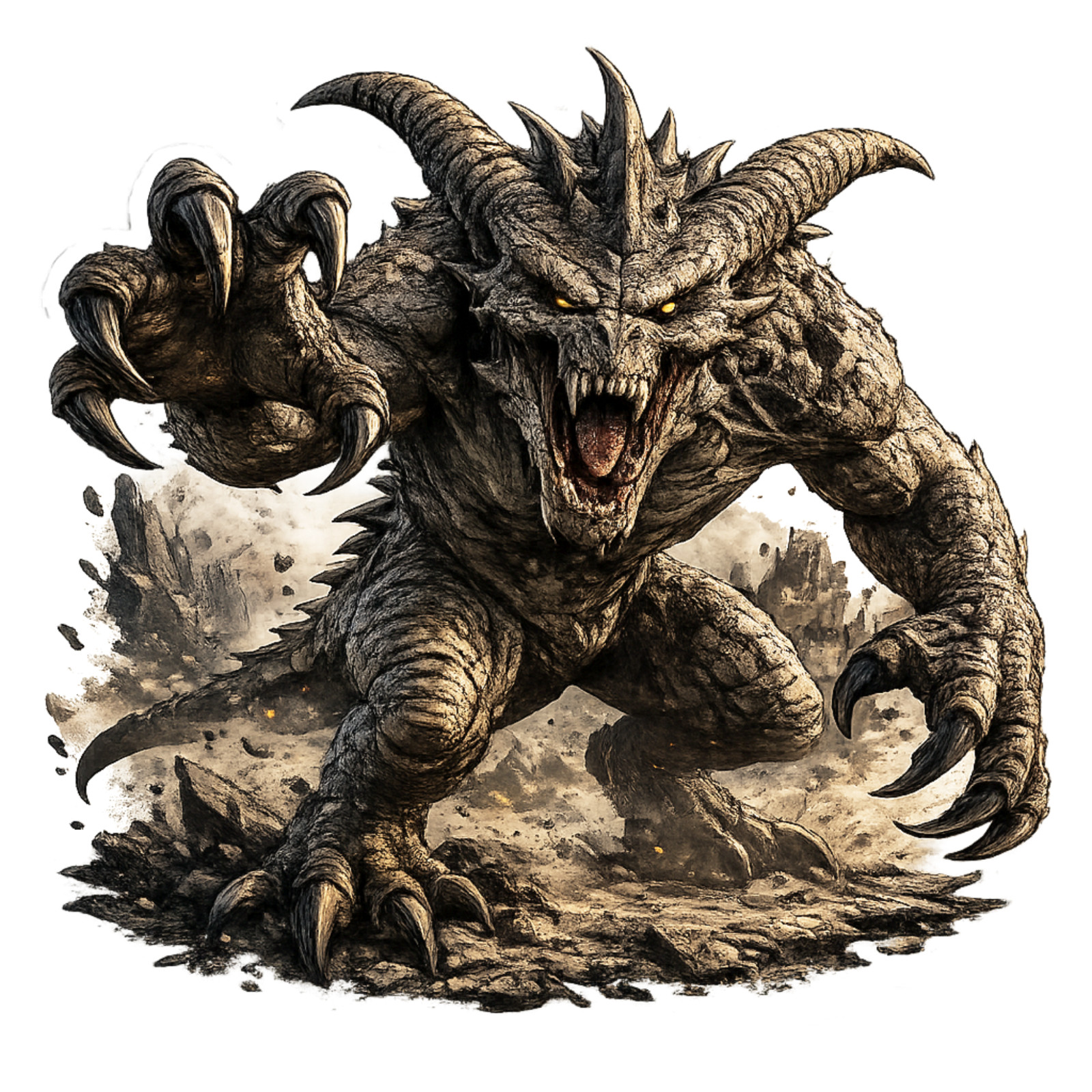 Fallout Deathclaw Monster Vinyl Sticker Decal Gamer Wasteland Creature
