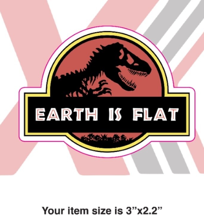 FLAT EARTH 🌎 MAP STICKER 5 inches in diameter