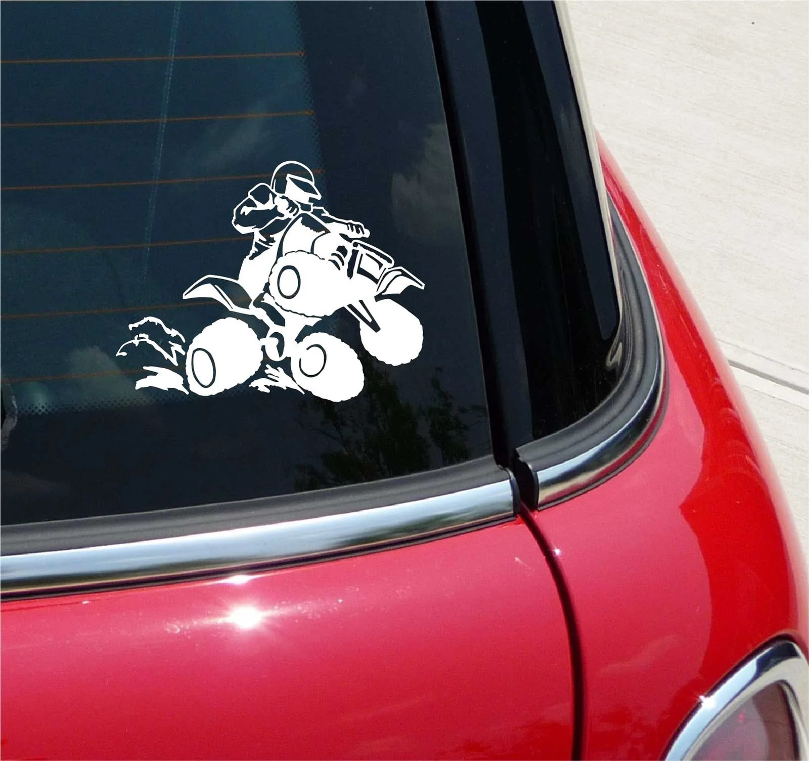 ATV 4 FOUR WHEELER QUAD RACER DETAILED GRAPHIC DECAL STICKER ART CAR WALL DECOR