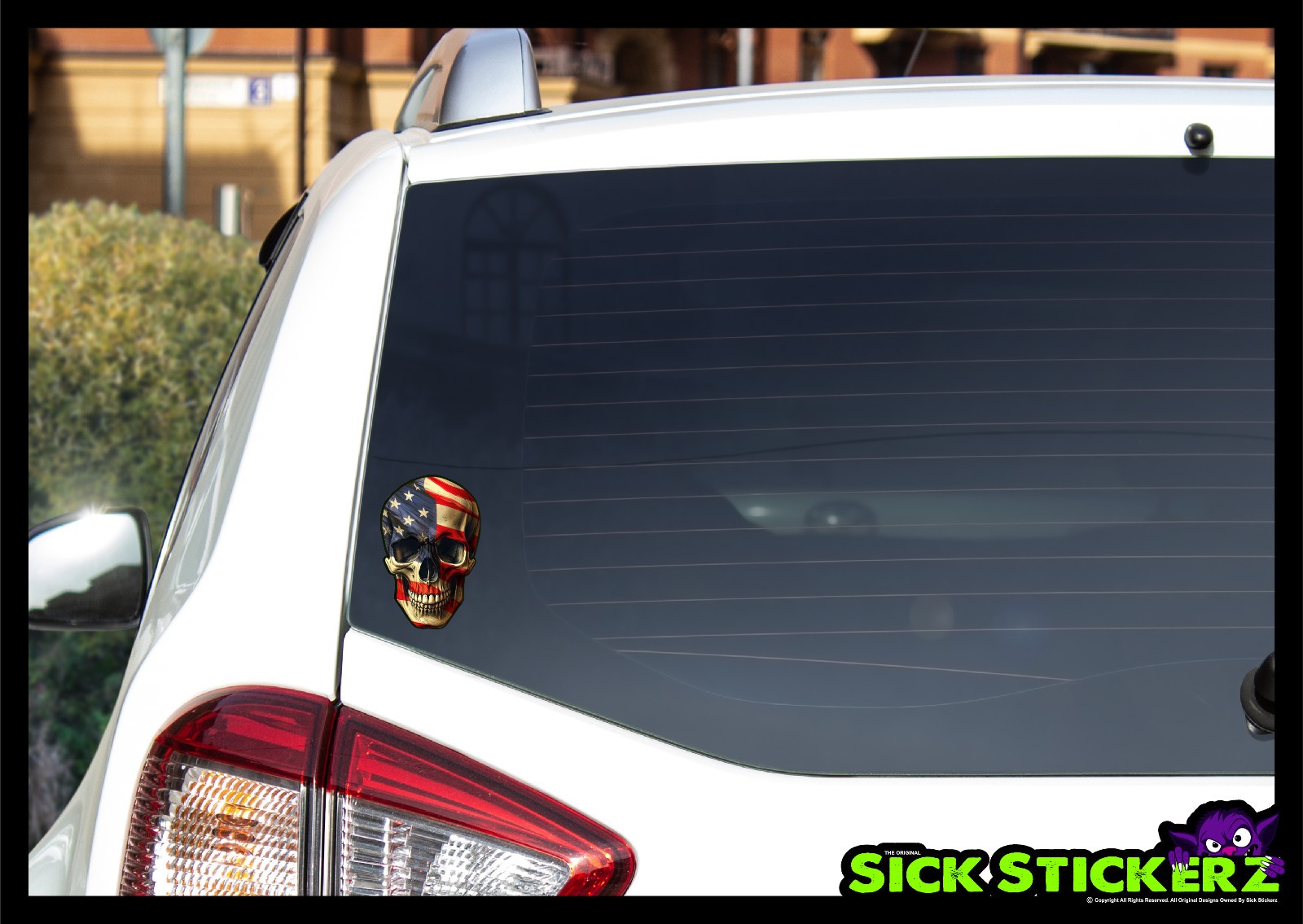 American Flag Skull Freedom Sticker Decal Car Truck
