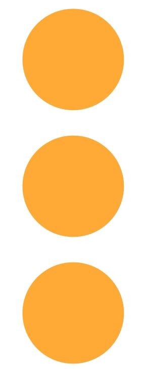 3″ Light Orange Round Label Dots Stickers Color Coding Inventory 3 Inch Dot
