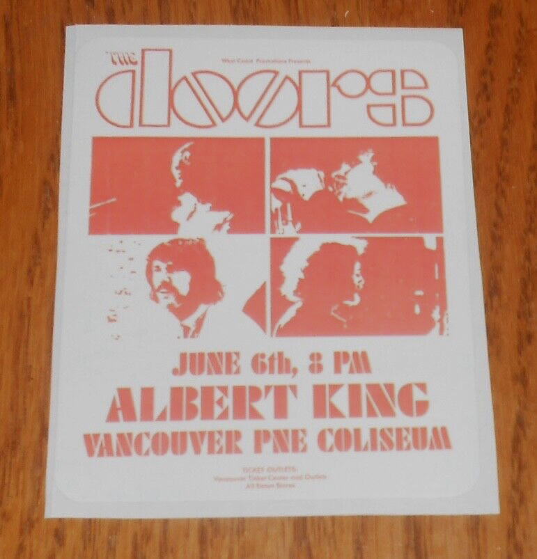 The Doors Sticker Vintage 3×3.5 RARE Jim Morrison Albert King