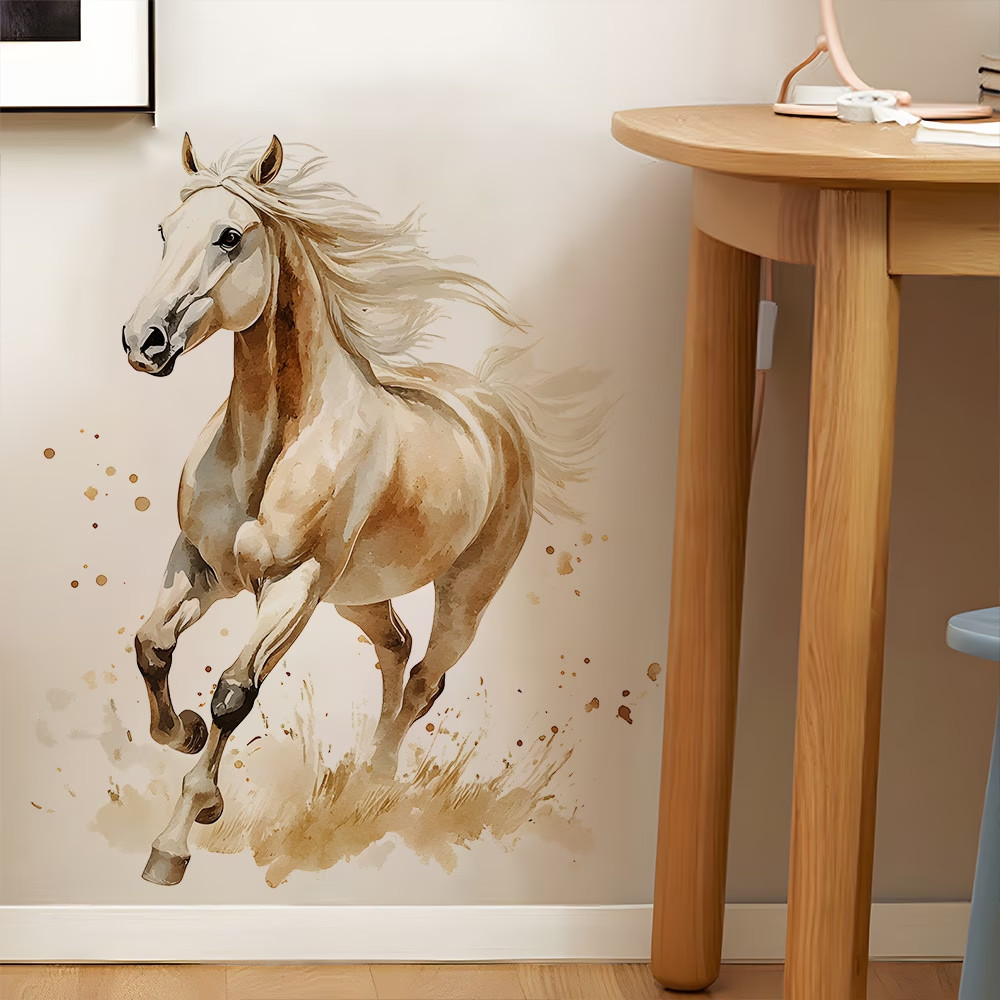 Animal Watercolor Galloping Horse Wall Sticker Home Decoration New Fashion
