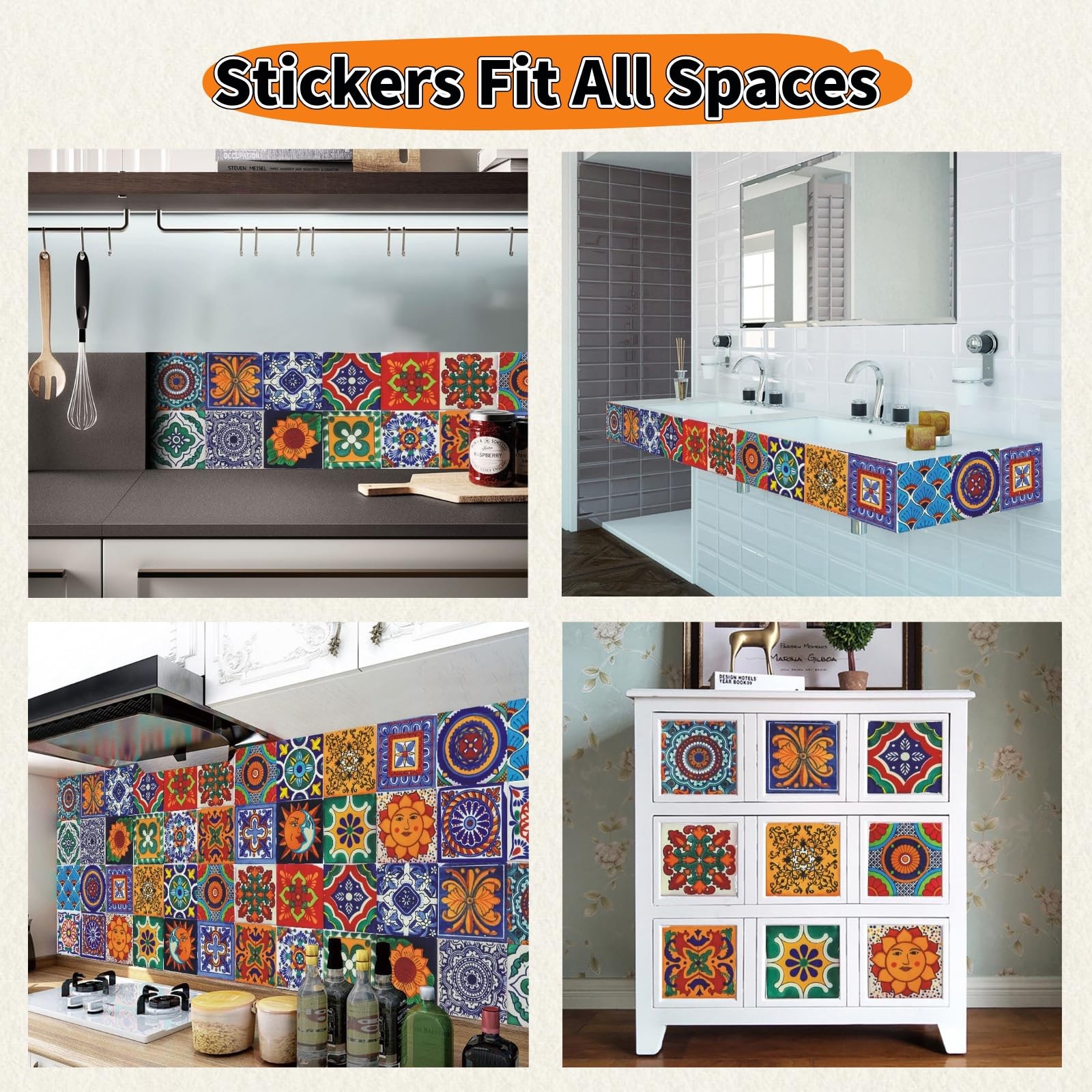 24Pcs Peel and Stick Tile Stickers for Kitchen Bathroom Backsplash Waterproof…
