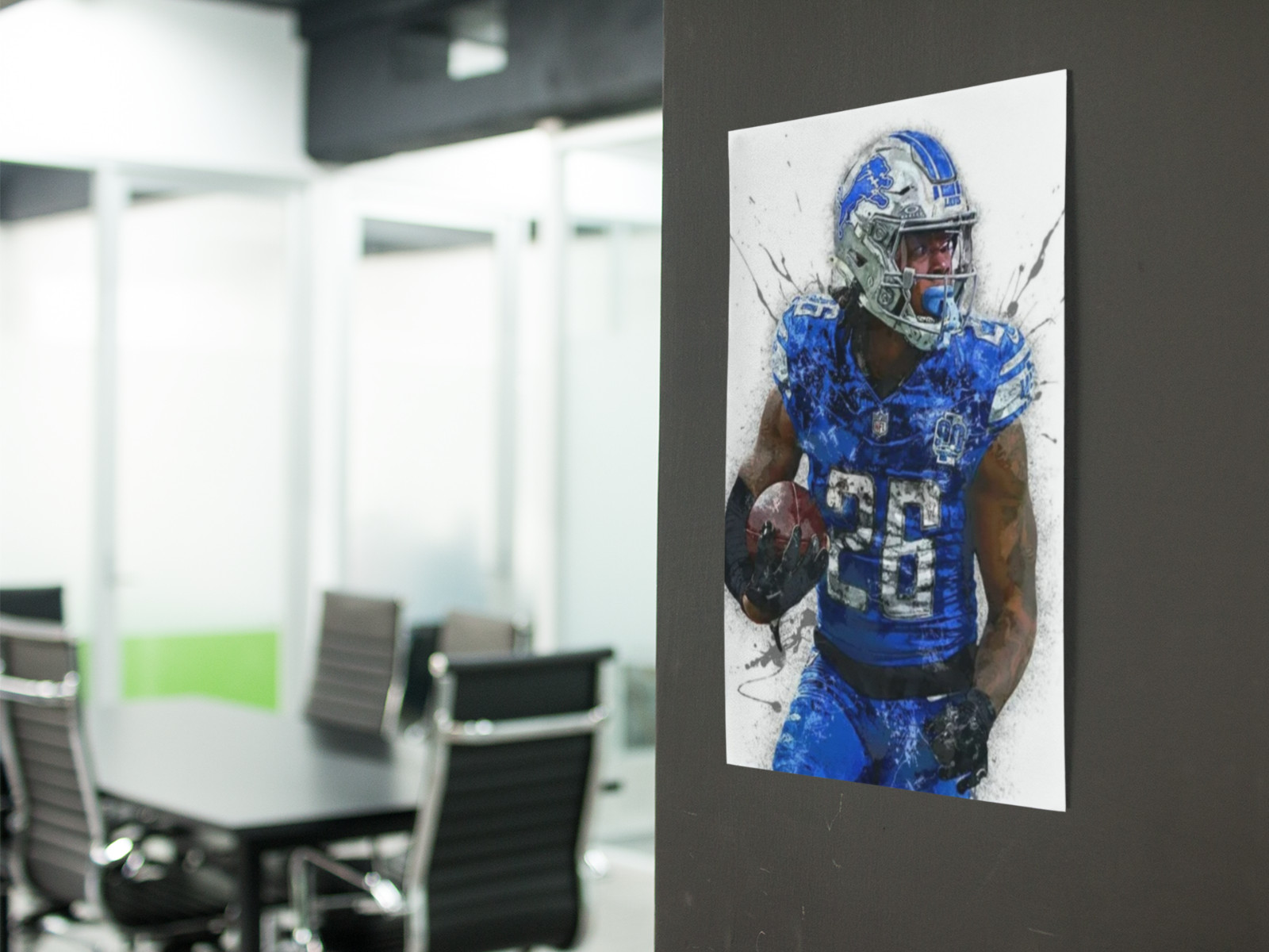 DETROIT LIONS GIBBS Wall Vinyl Decal Poster Canvas PRINT Removable Adhesive