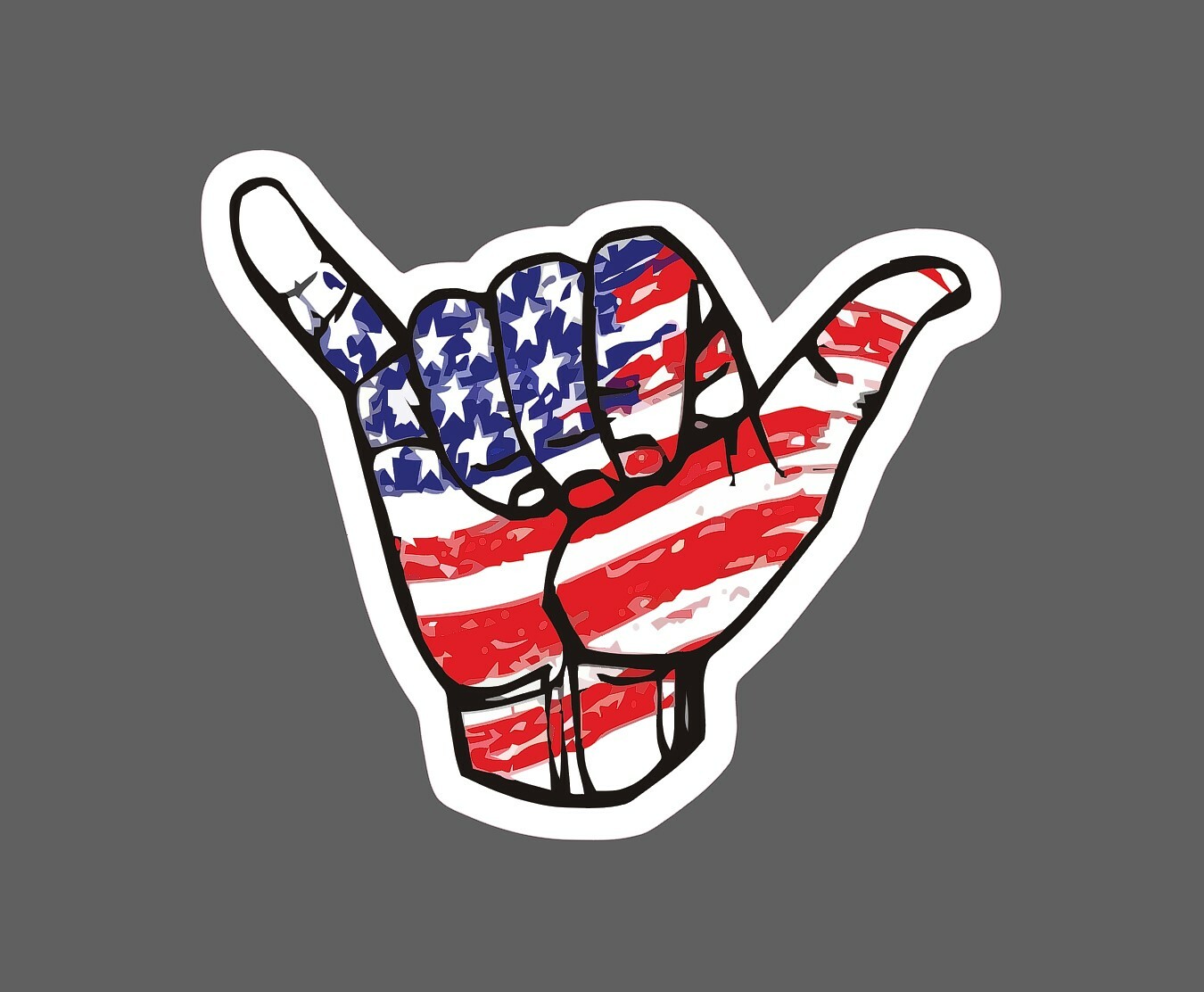 Hang Loose Sticker USA Flag Waterproof – Buy Any 4 For $1.75 Each Storewide!
