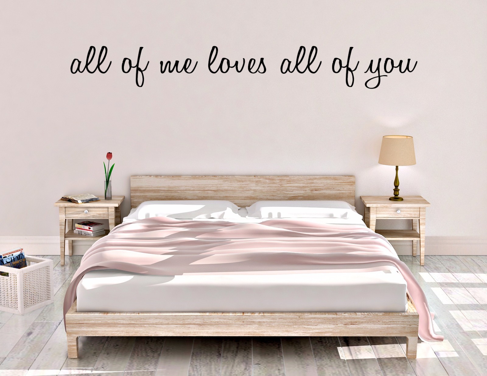 ALL OF ME LOVES ALL OF YOU vinyl wall decal sticker love quote FREE SHIPPING !!!