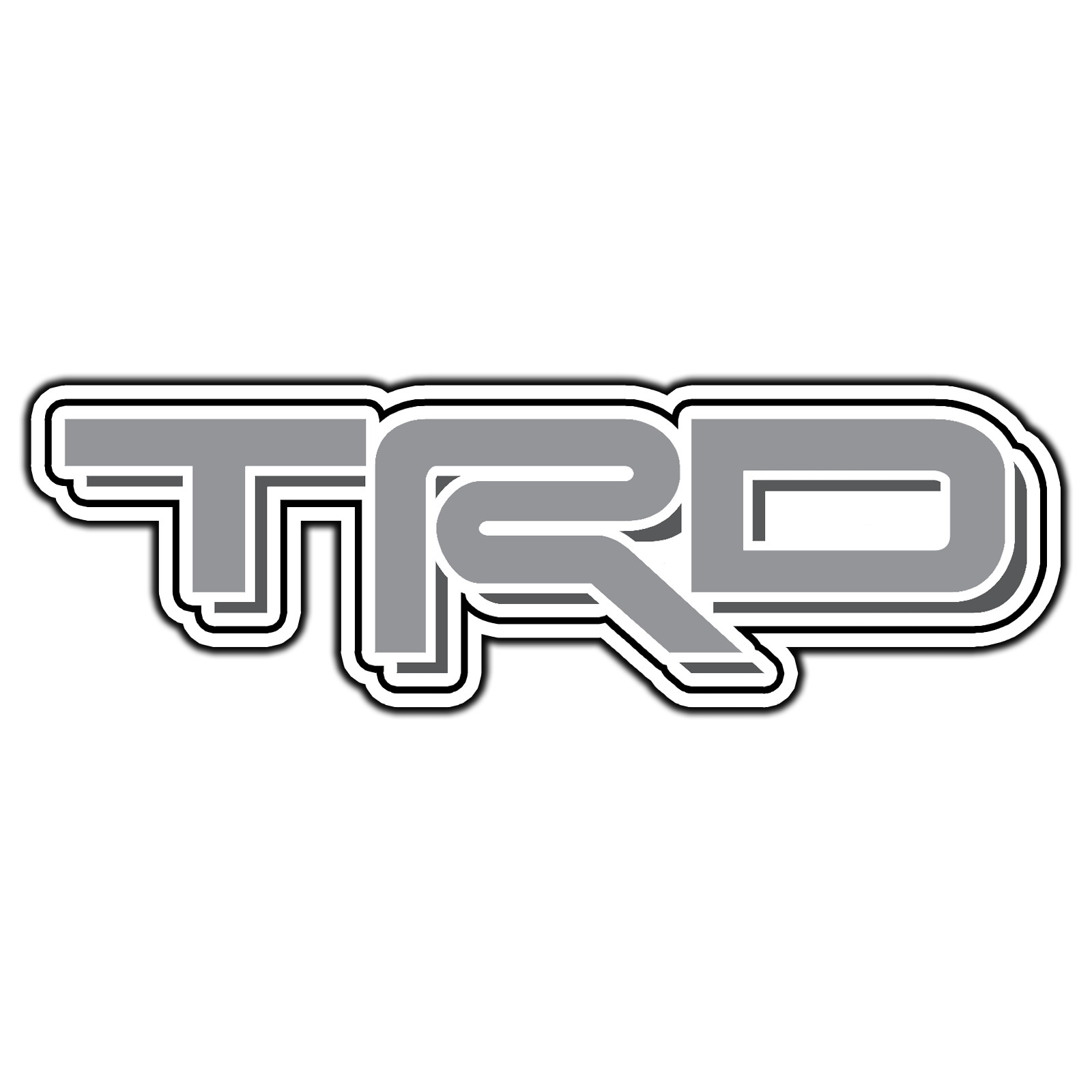 TRD Toyota Racing Gray Logo #2 Sticker Waterproof Vinyl Decal Die-Cut Car