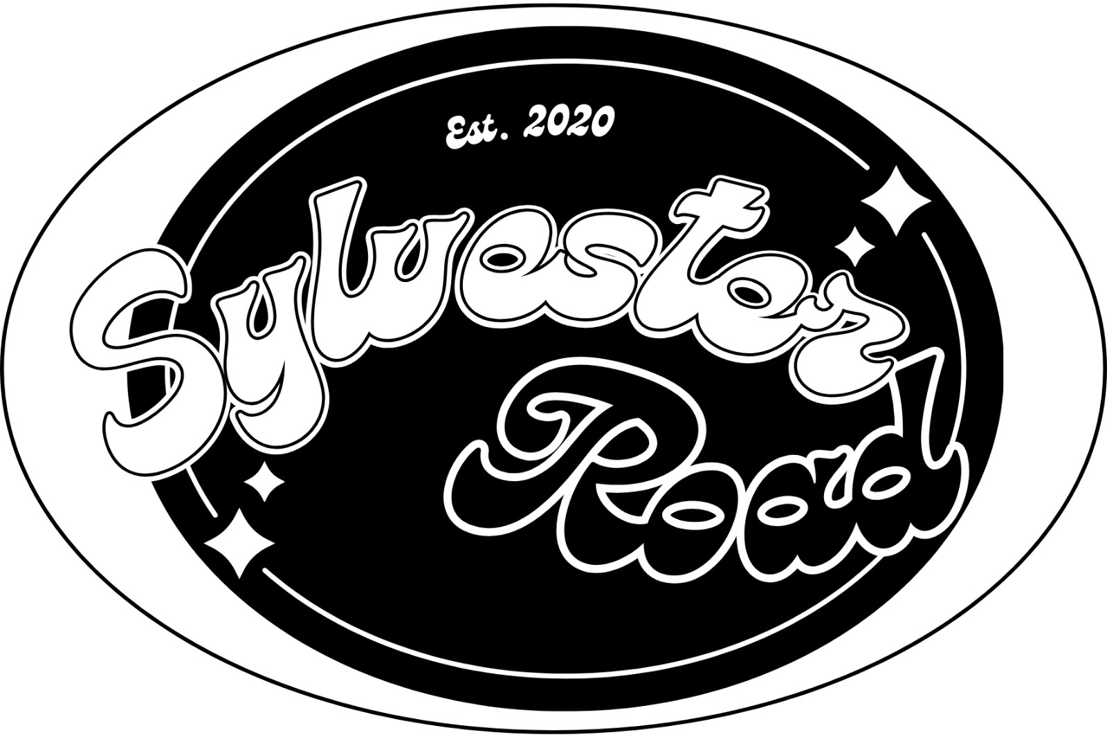 Sylvester Road – Grunge Country Alt. – ‘Tire Logo Sticker’ – 3 in x 2 in – $2.00