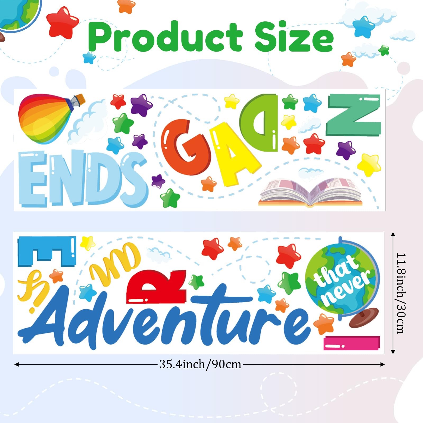 Inspirational Quotes Wall Decals, Reading Corner Wall Art Stickers Nursery Cl…