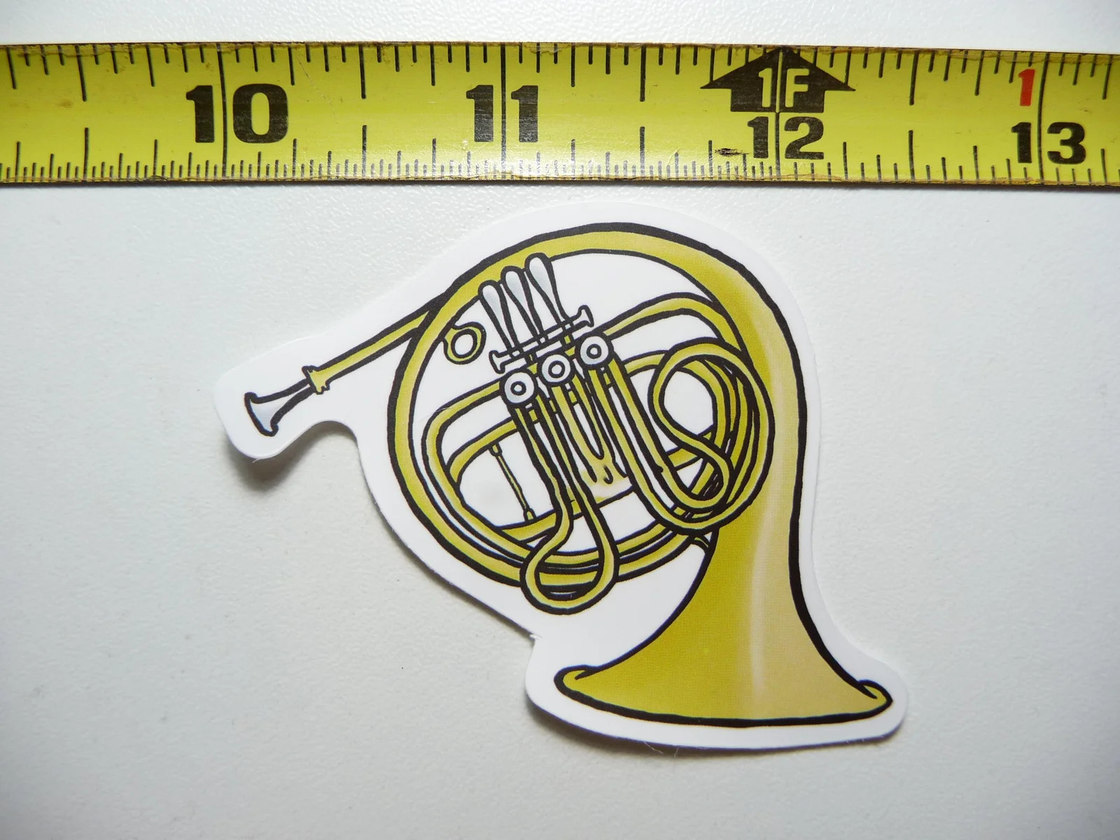 FRENCH HORN MUSIC SMALL STICKER DECAL BAND SONGS MUSICIAN FUNNY