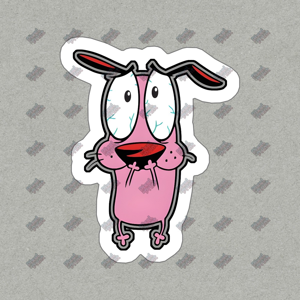 Cute Courage the Cowardly Dog Vinyl Sticker Cartoon Decal for #132002