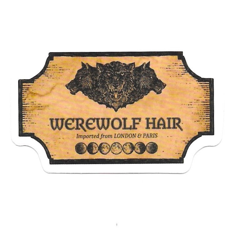Werewolf Hair Vinyl Sticker Goth Apothecary Journal Scrapbook Die Cut Gothic