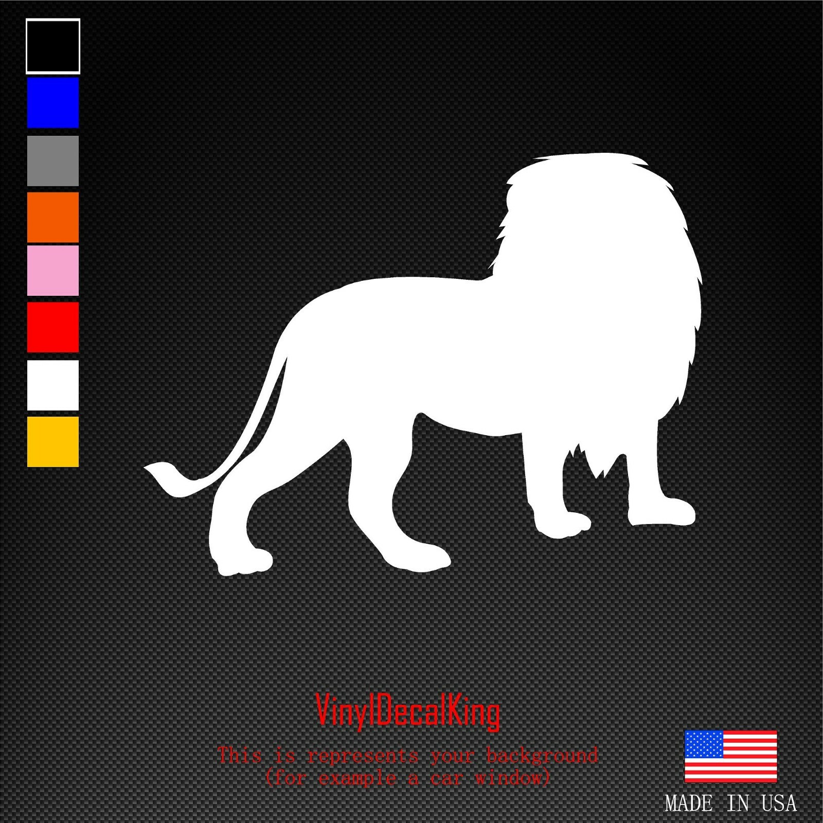Lion Vinyl Die Cut Car/laptop window Decal Sticker – FREE SHIPPING