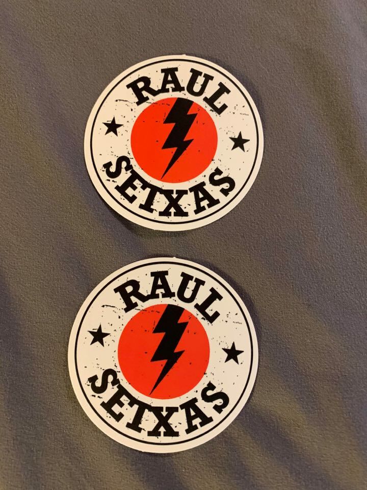 Lot of 2 RAUL SEIXAS 2 1/2″ x 2 1/2″ Logo Sticker Black Red White FAST! FREE!