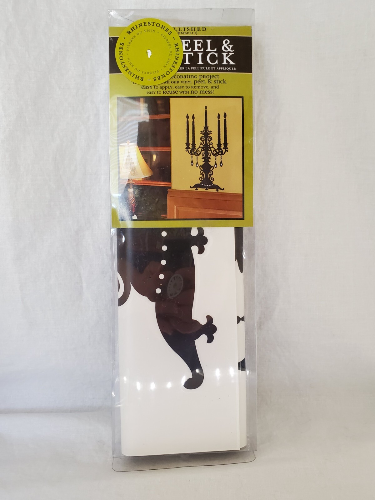 ‘Once Apon A Candelabra’ Wall Peel & Stick 23.62″ X 12.6″Decorative Rhinestones