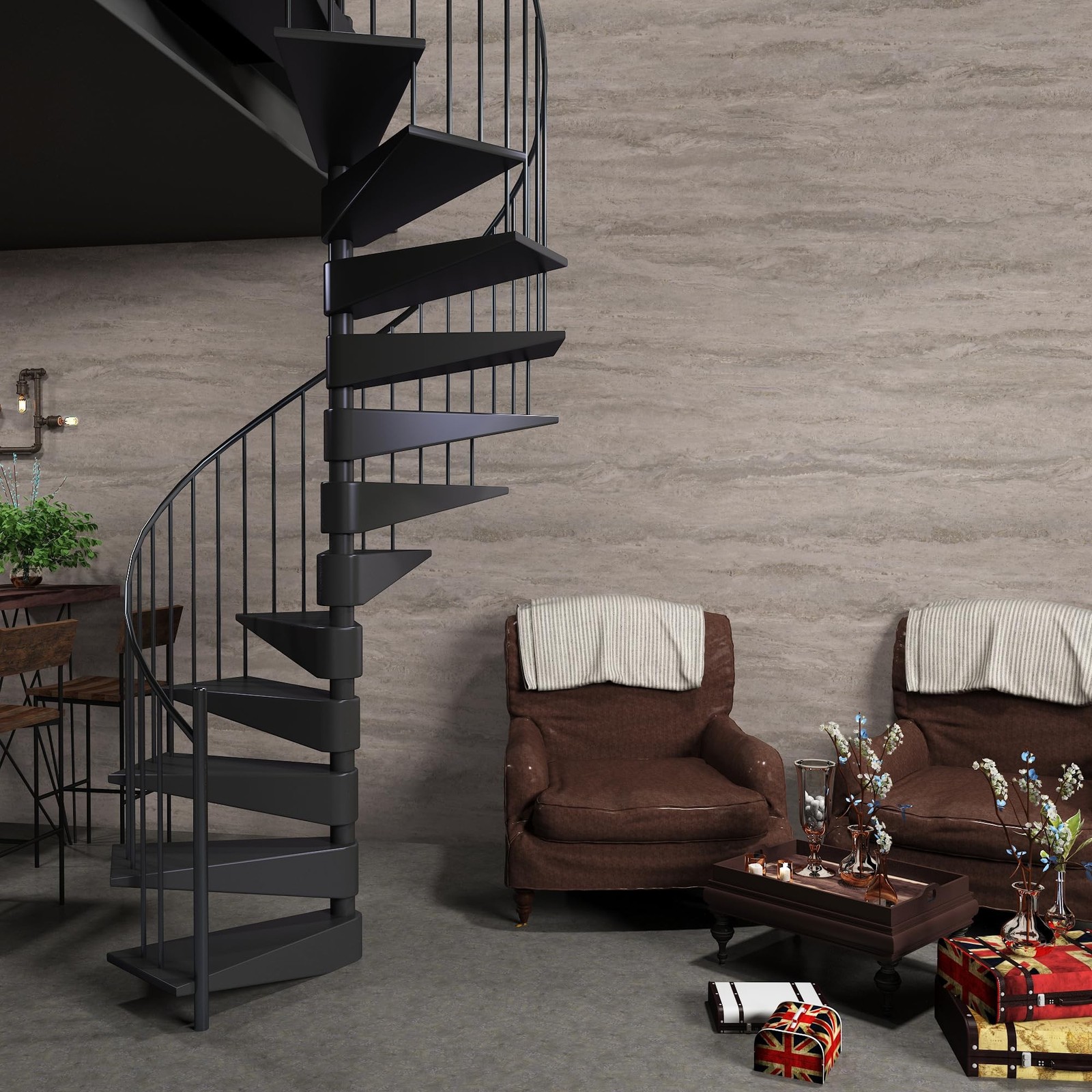 48x78inch Extra Wide Concrete Wallpaper Peel and Stick Light Gray Marble Gran…