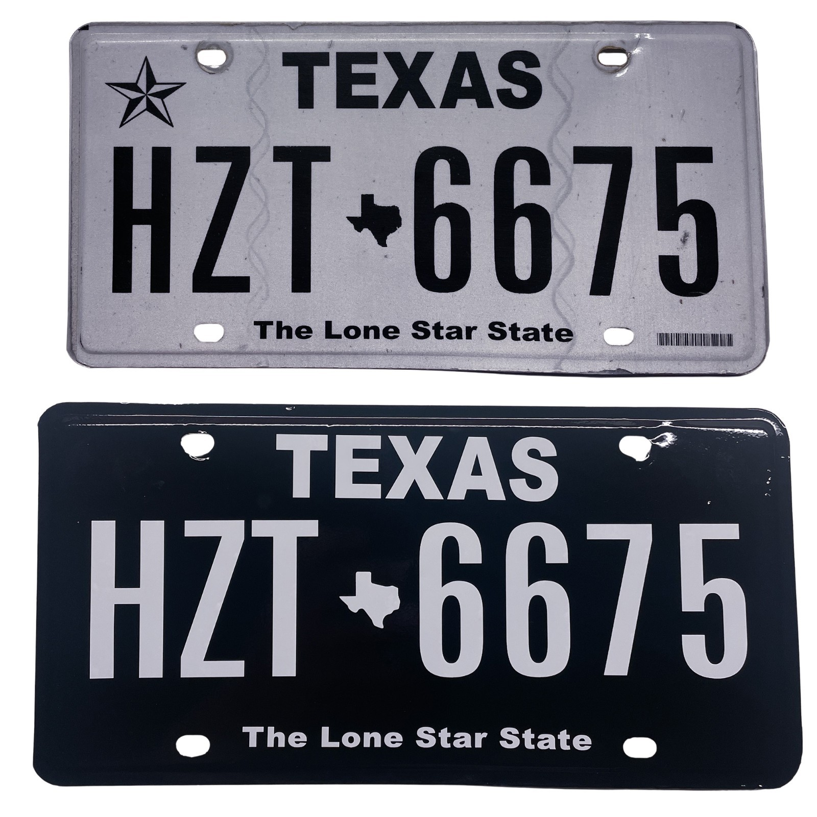 Texas TX Plate Wrap DIY Kit Lone Star State White, Yellow Red Reflective