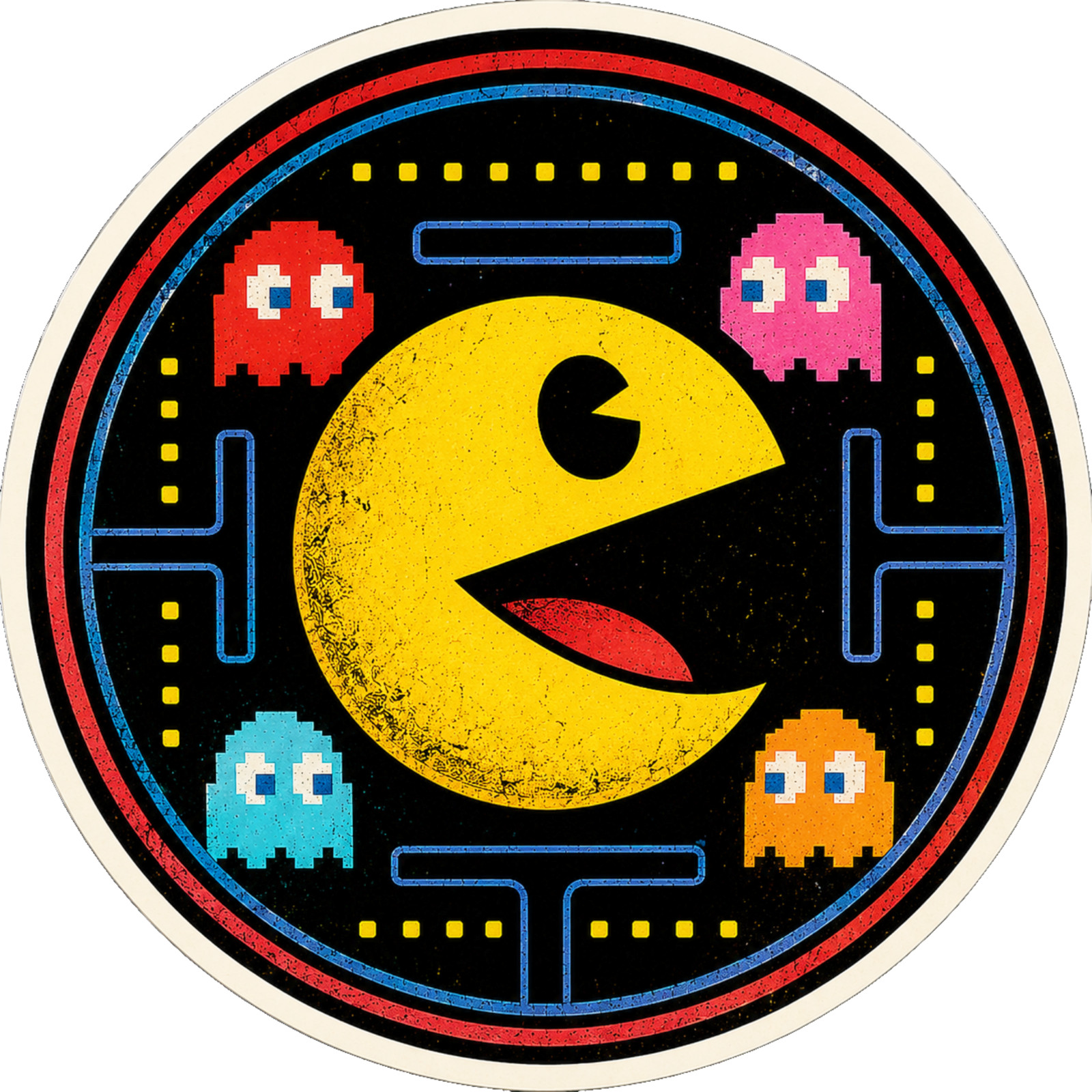 Game Over Retro Arcade Gaming Sticker Pac Man Ghosts 80s Gamer Vinyl Decal