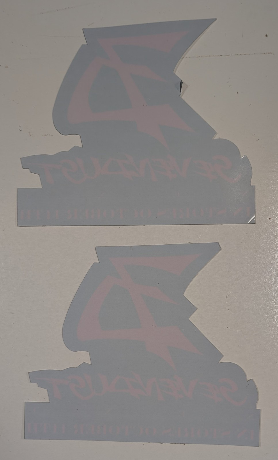 2 Lot Sevendust 7D Logo Die-cut Vinyl Decal Stickers 7″x8″ for Car Window Laptop