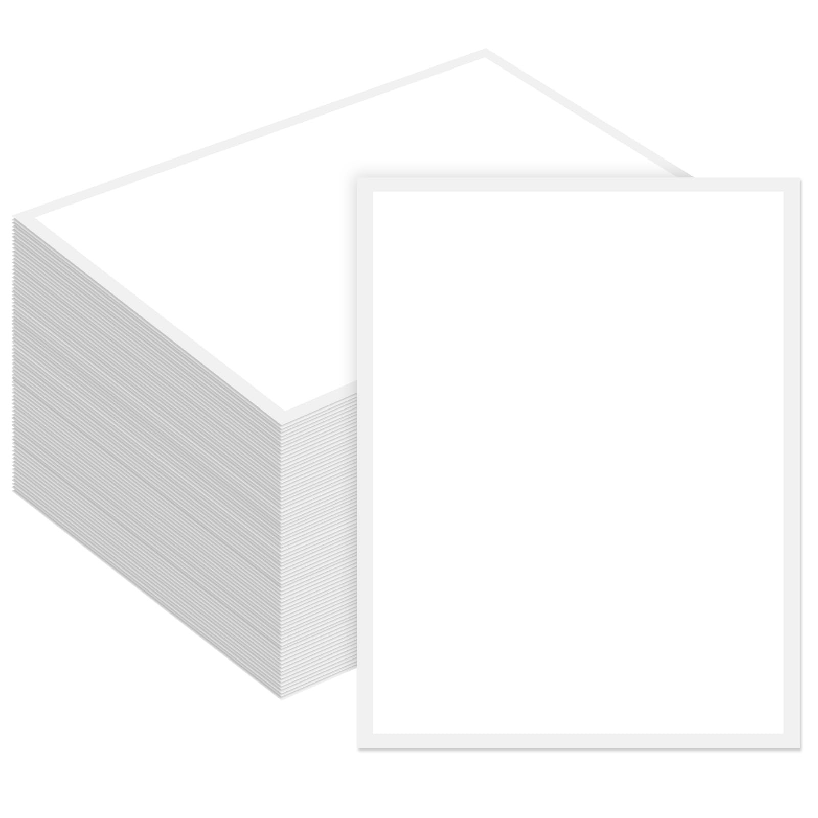 Maitys 100 Pcs Outdoor Window Stickers for Car Dealers 8.5″ x 11″ Plain White…