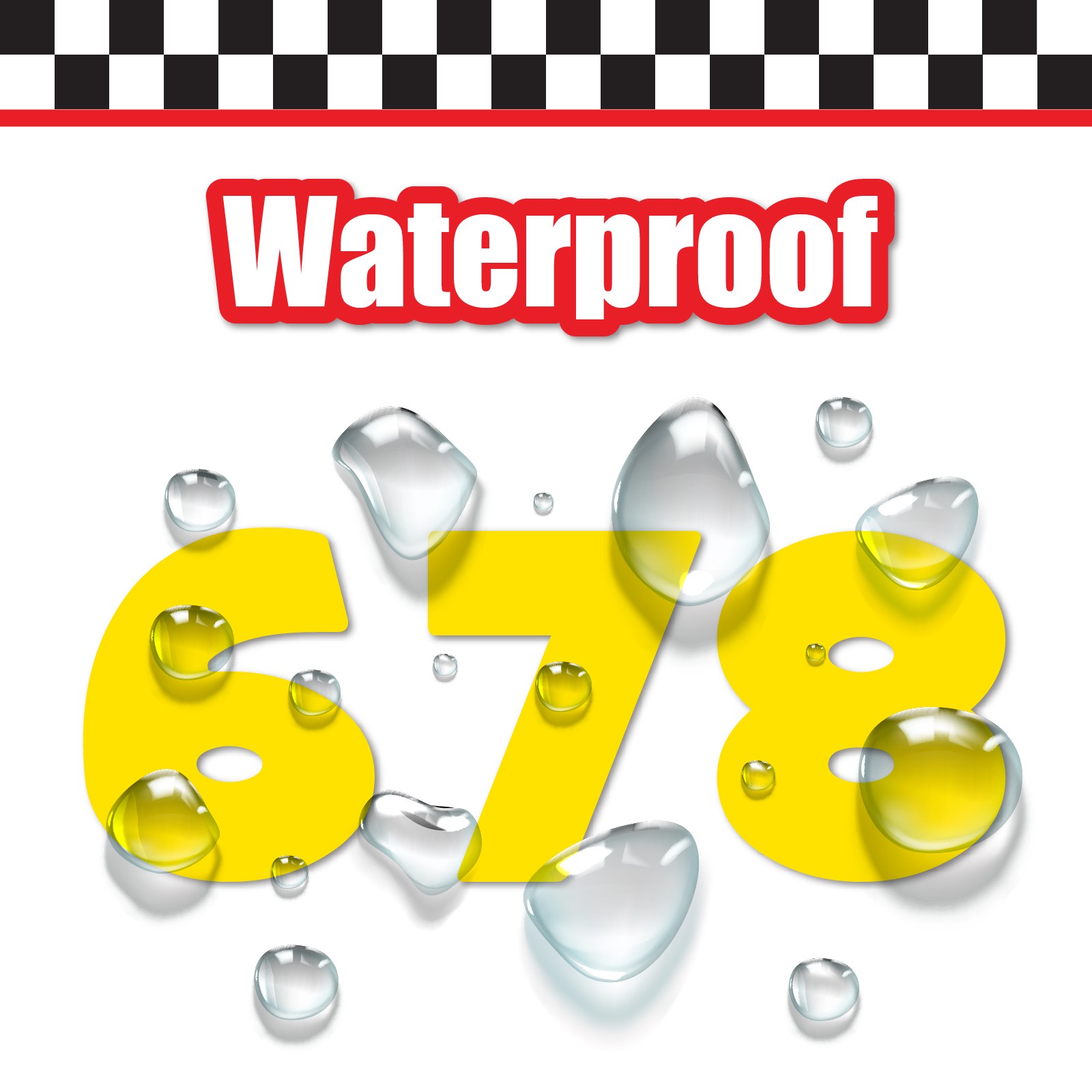 3 Digit Single Number Stickers Custom Decal Locker Door 3pcs WhoopAss