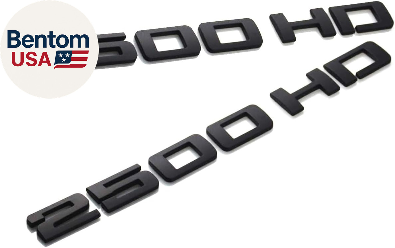 2Pcs Badges 2500HD 2500 HD Emblem 3D Decal Suitable for Both Side Doors or Tail
