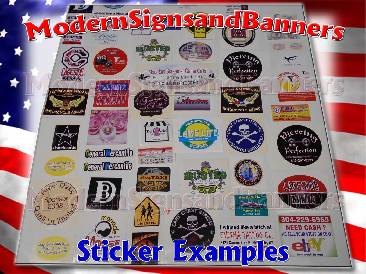 50 3×3 Custom Printed Full Color Outdoor Vinyl Car Bumper Sticker Decal Die Cut