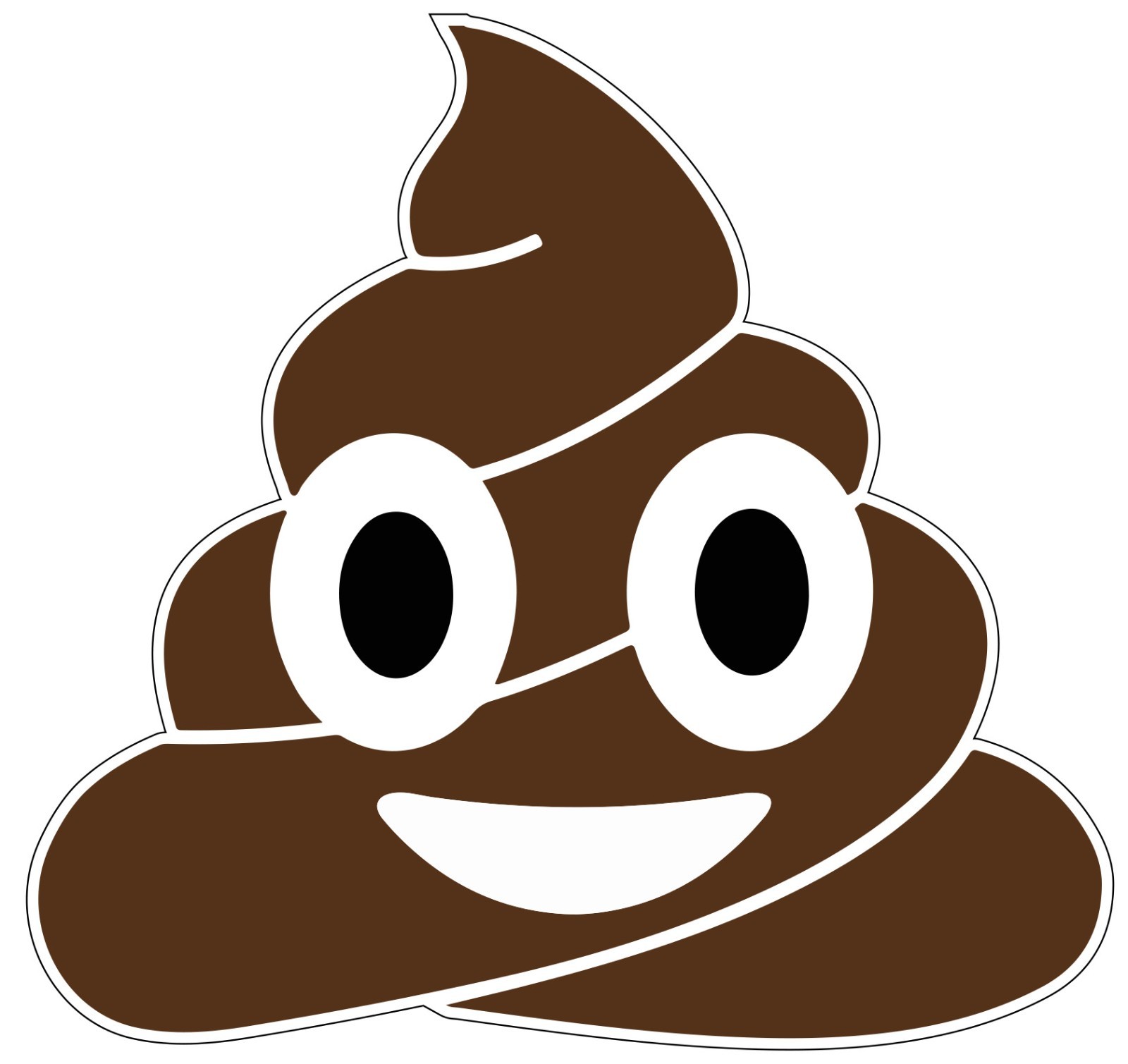 Poop Emoji Funny Indoor Wall Vinyl Decal Sticker 5″-52″
