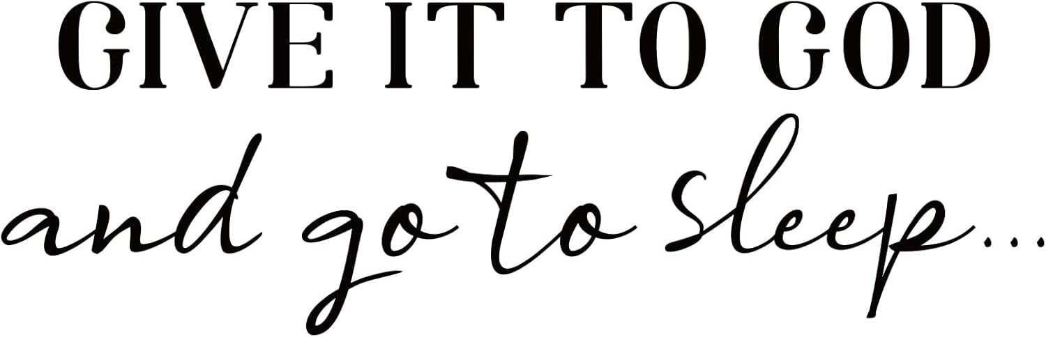 Inspirational Wall Decal “Give It to God” Vinyl Quote Sticker Home Decor