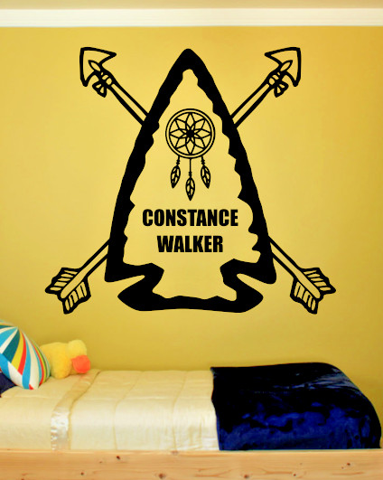 ARROWHEAD ARROW DREAMCATCHER PERSONALIZED NAME LARGE WALL VINYL DECAL STICKER