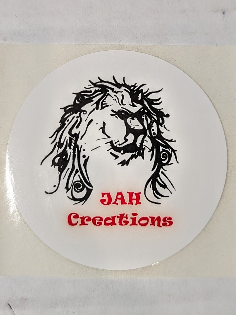 JAH vinyl sticker 3 in x 3 in***( the price is for 3 stickers)