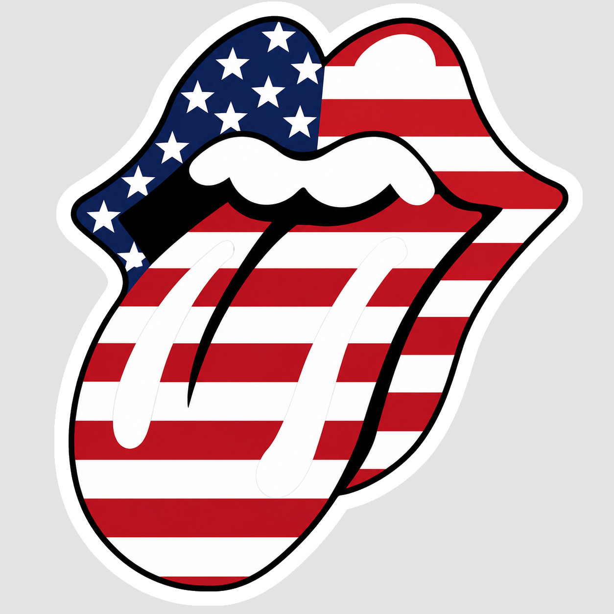 The Rolling Stones Decal Vinyl Sticker American Flag Car Truck Window Laptop 03