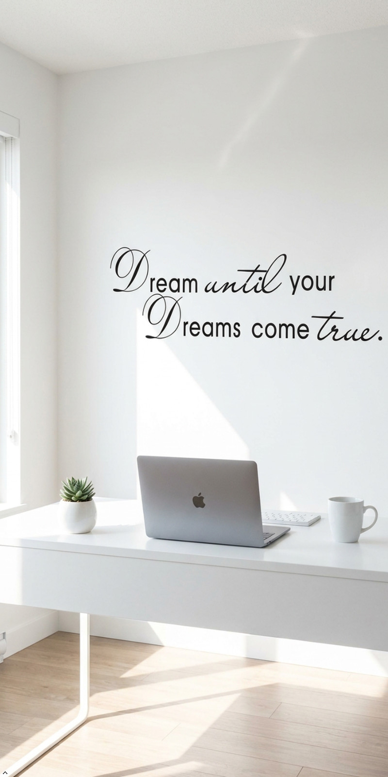 Dream Until Your Dreams Come True Quote Saying Wall Sticker Home Decal Decor