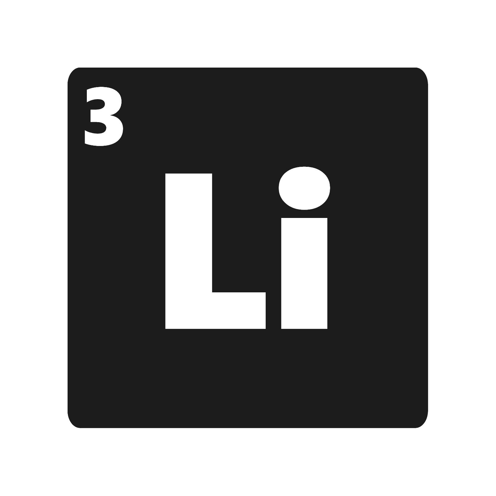 Lithium Element Vinyl Decal Sticker Periodic Table battery resource