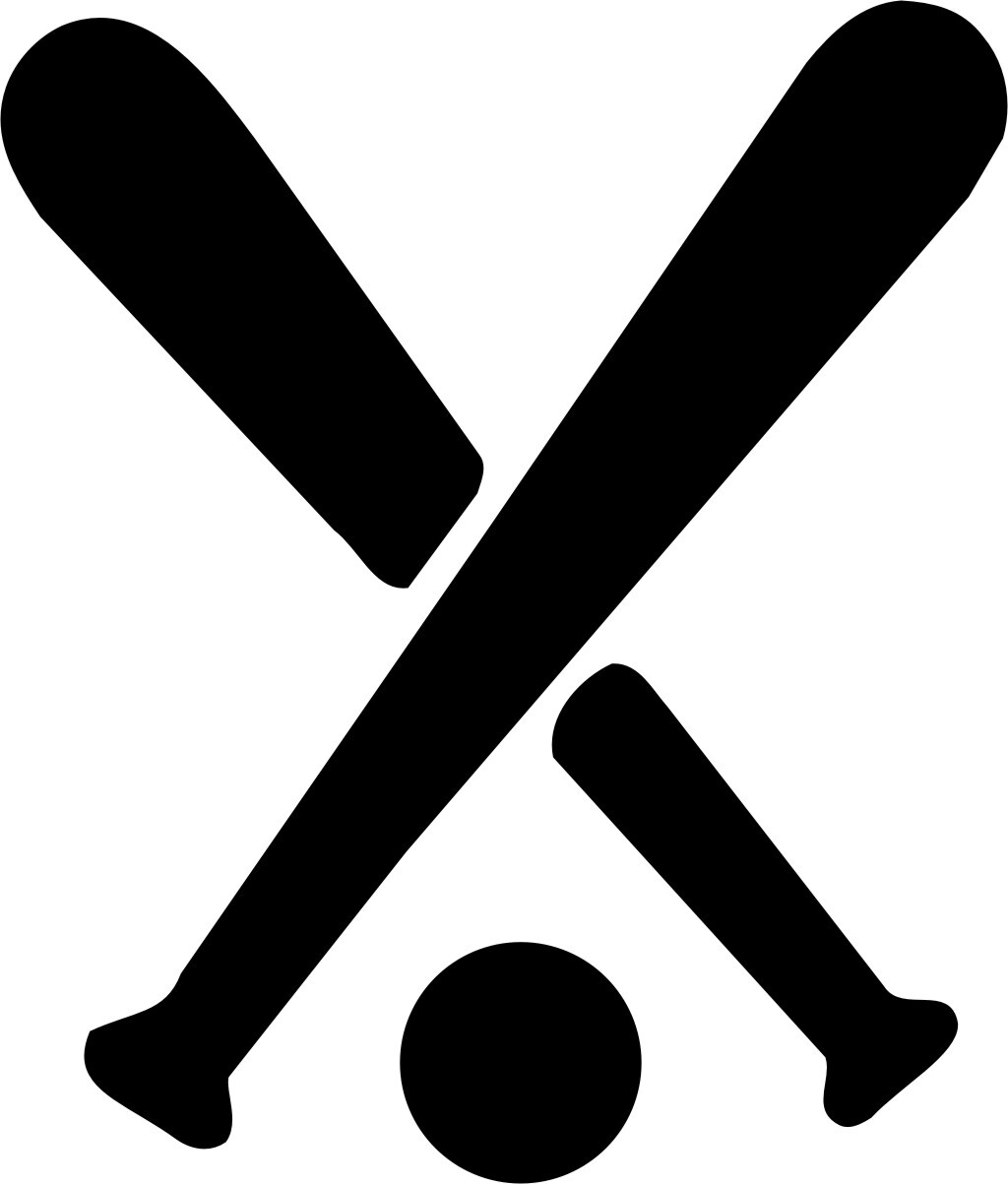 Baseball Symbol 1 Color Window Wall Vinyl Decal Sticker Printed