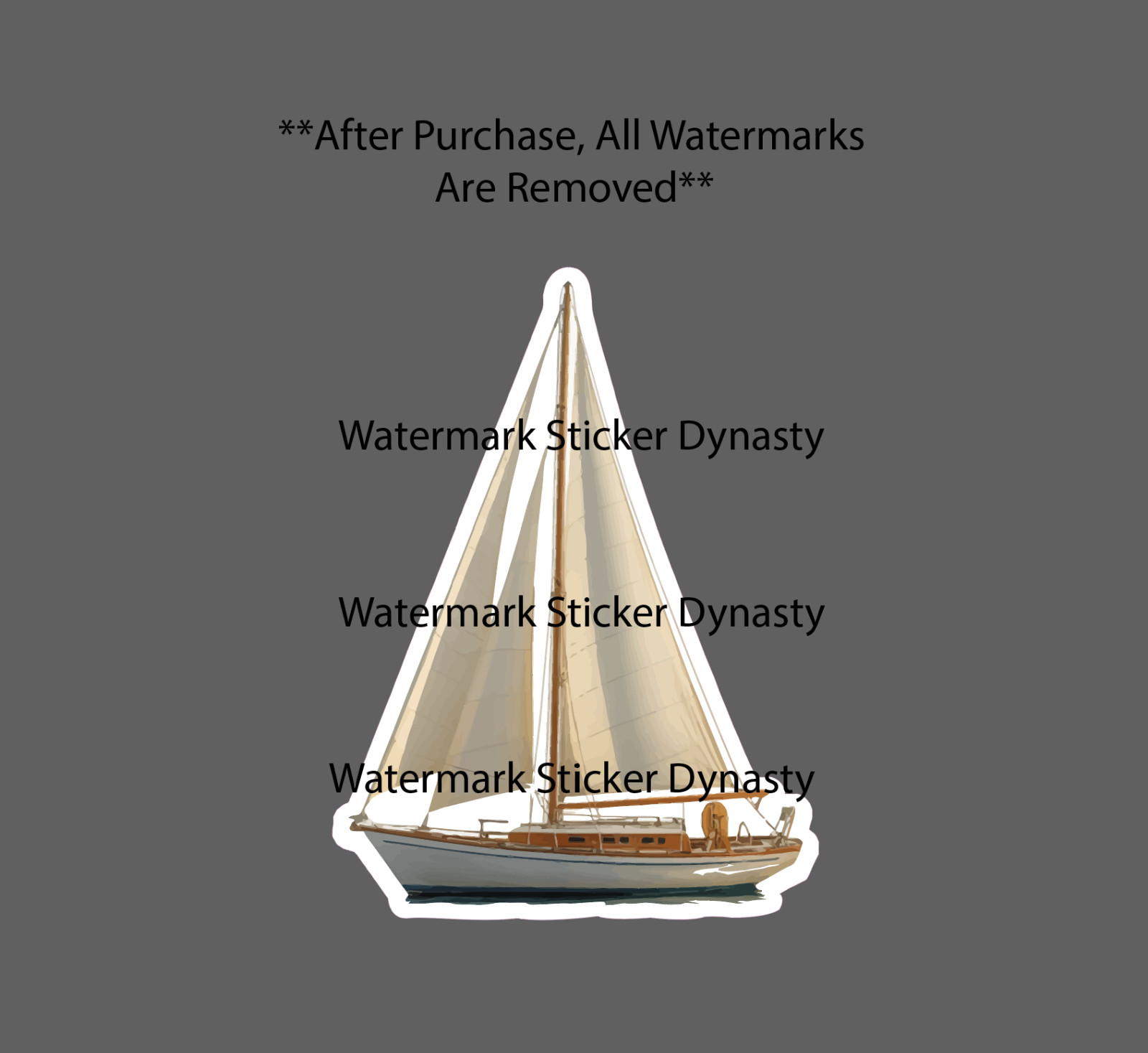 Sailboat Sticker Waterproof Decal Ocean Beach Travel Nautical Boat Gift NEW