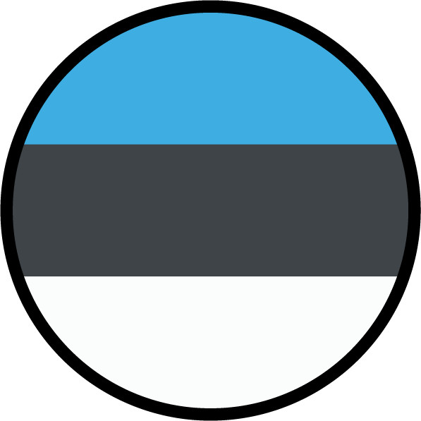 Estonia Flag Circle Sticker Decal