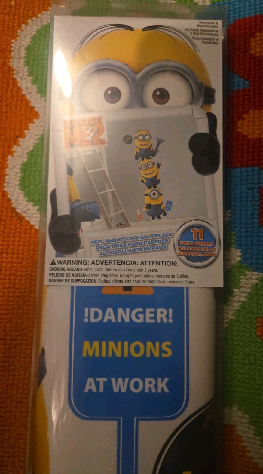 New Minions Despicable Me 2 Giant Peel and Stick Giant Wall Decals, RMK2081GM