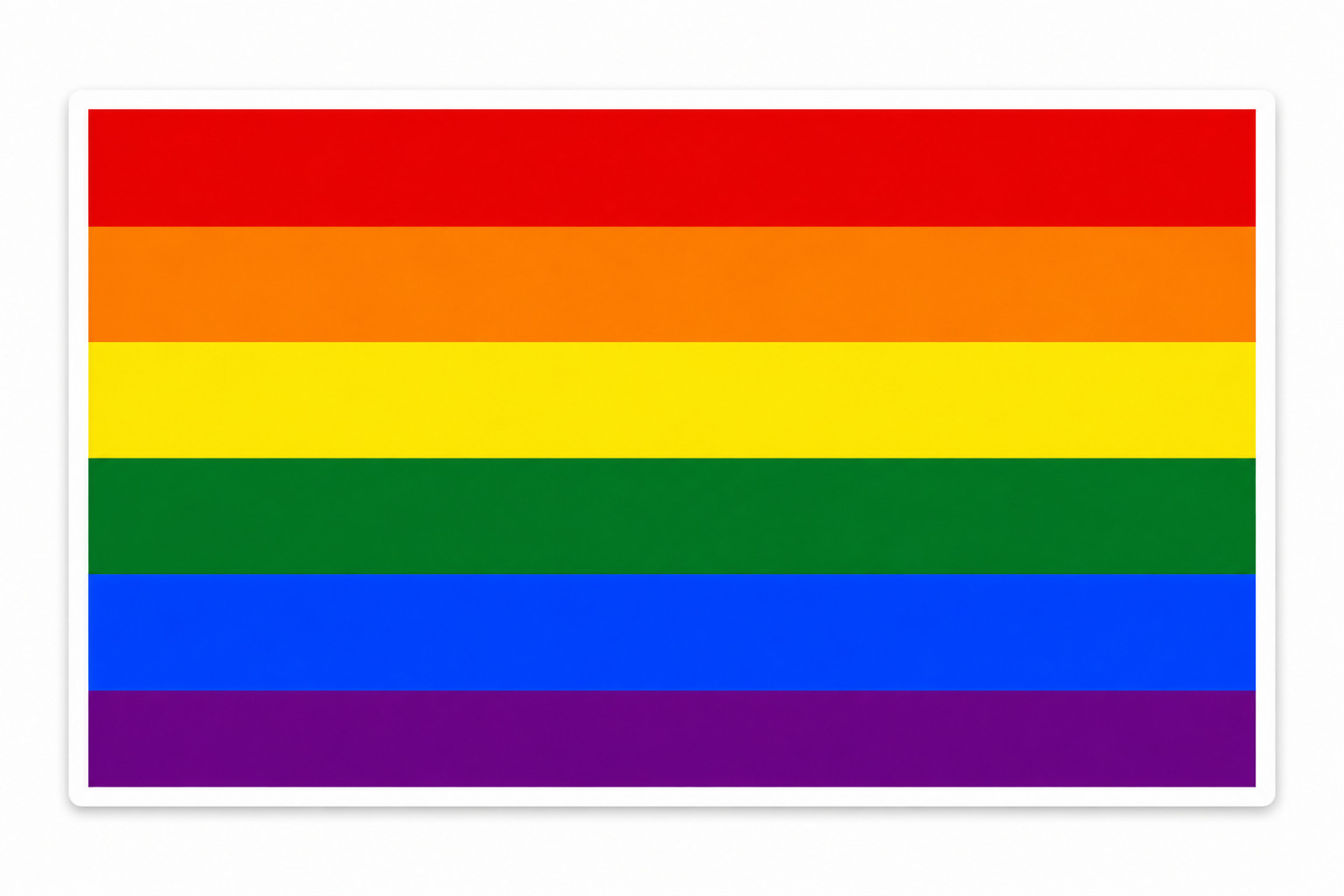 Pride Sticker Vinyl Decal Rainbow Flag LGBTQ Equality 5×2.5″