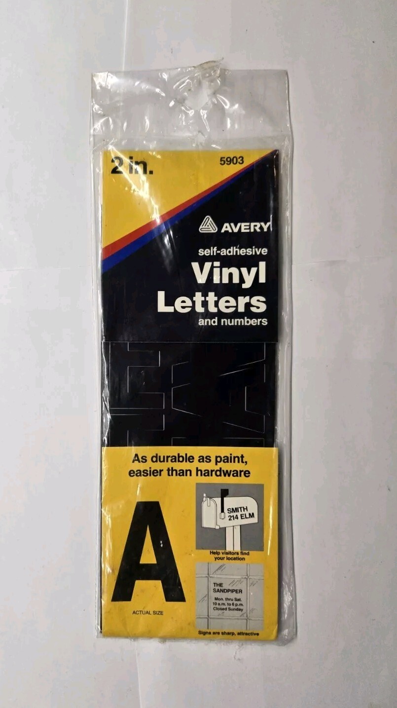 Avery 2″ Black Self Adhesive Vinyl Letters and Numbers, 87 Characters