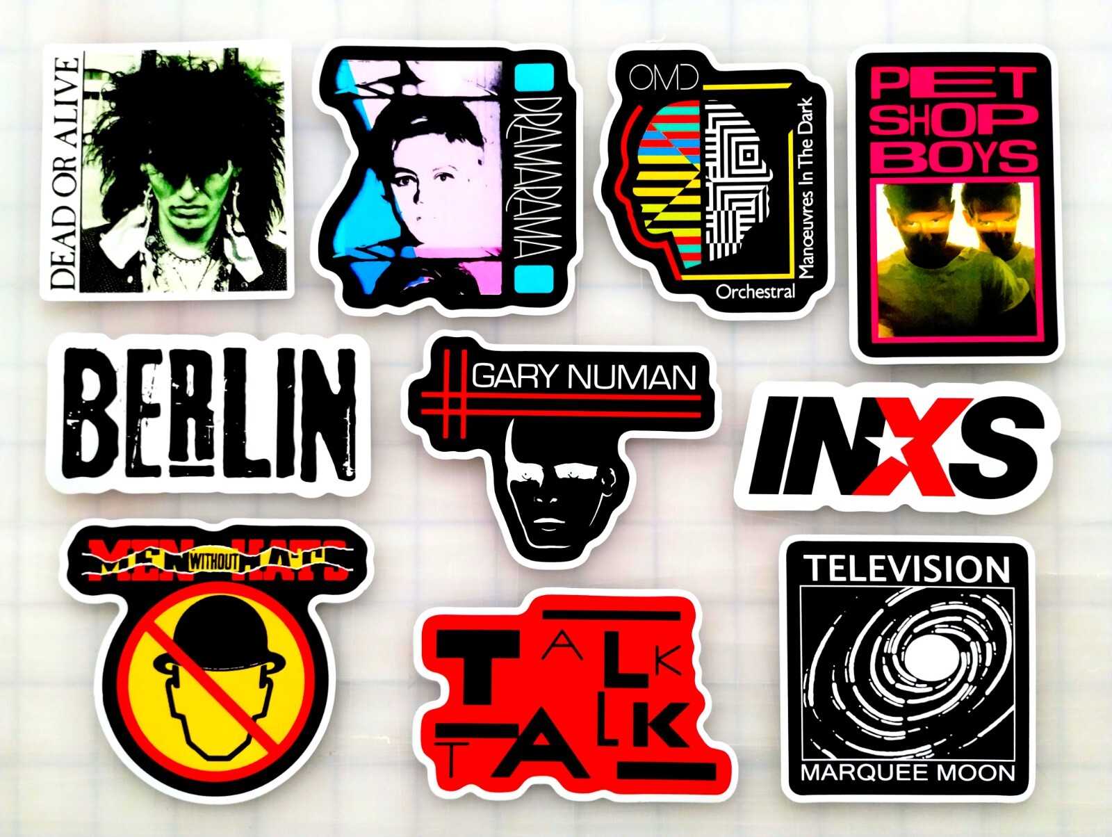 New Wave Vinyl Sticker Lot (10 Pack) SET 4 punk pop goth dark gothic post dance