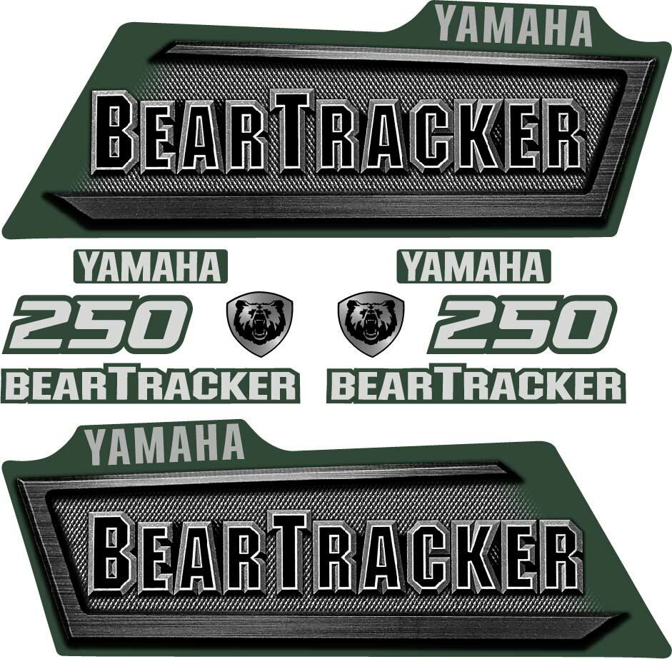 Yamaha Bear Tracker 250 OEM Tank Side Decal Emblem Sticker Graphic Set Kit 2×4