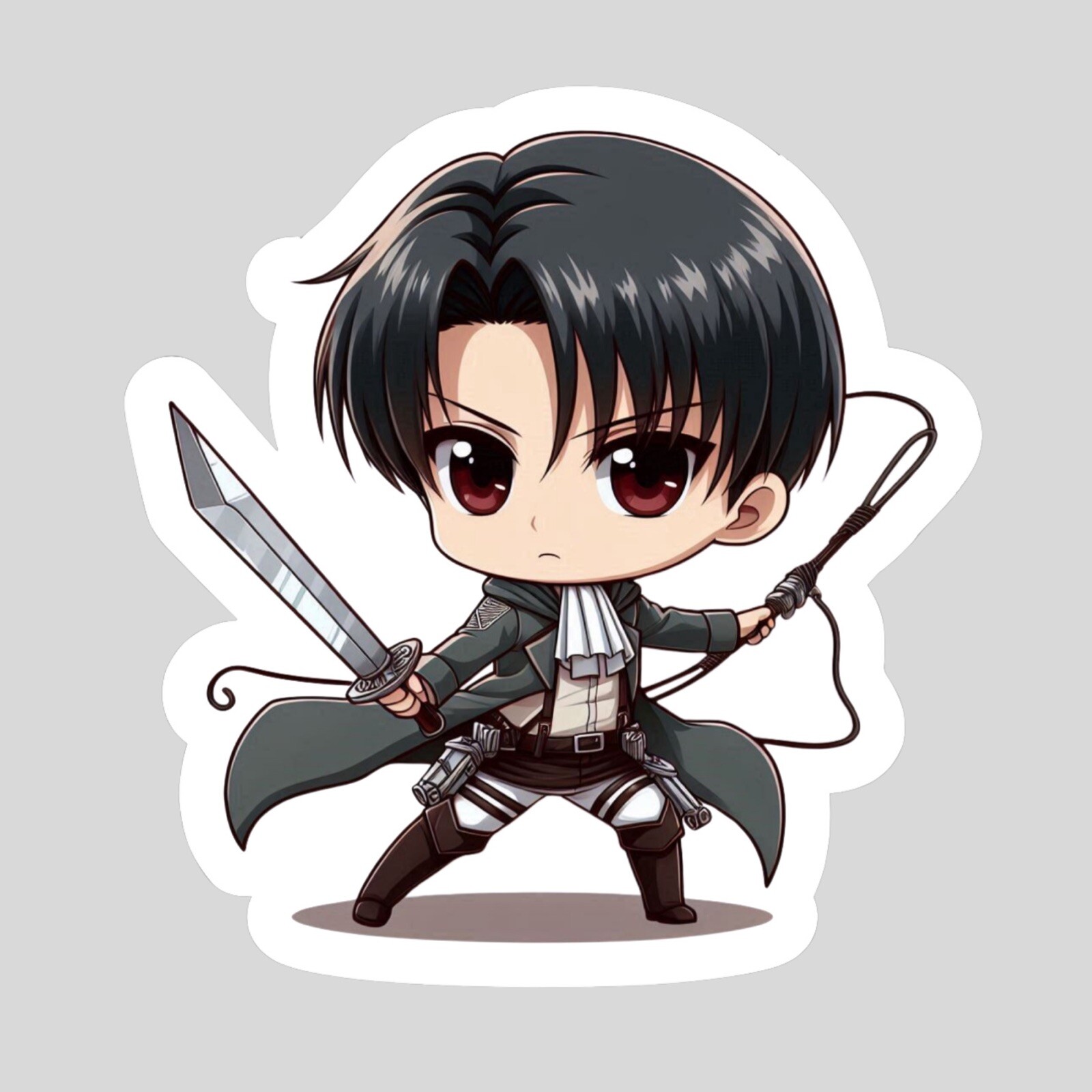 Levi Ackerman, Attack On Titan, AOT, Wings Of Freedom Cute, Kawaii Vinyl sticker