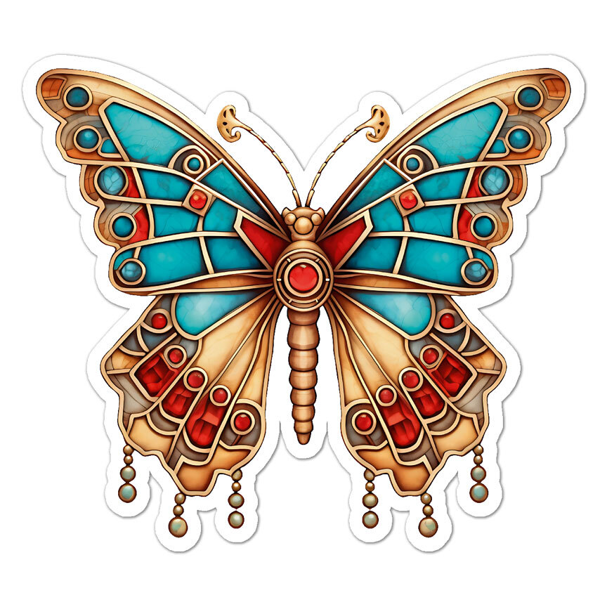 Butterfly, Vinyl Decal Sticker, Indoor Outdoor, 3 Sizes, #9666