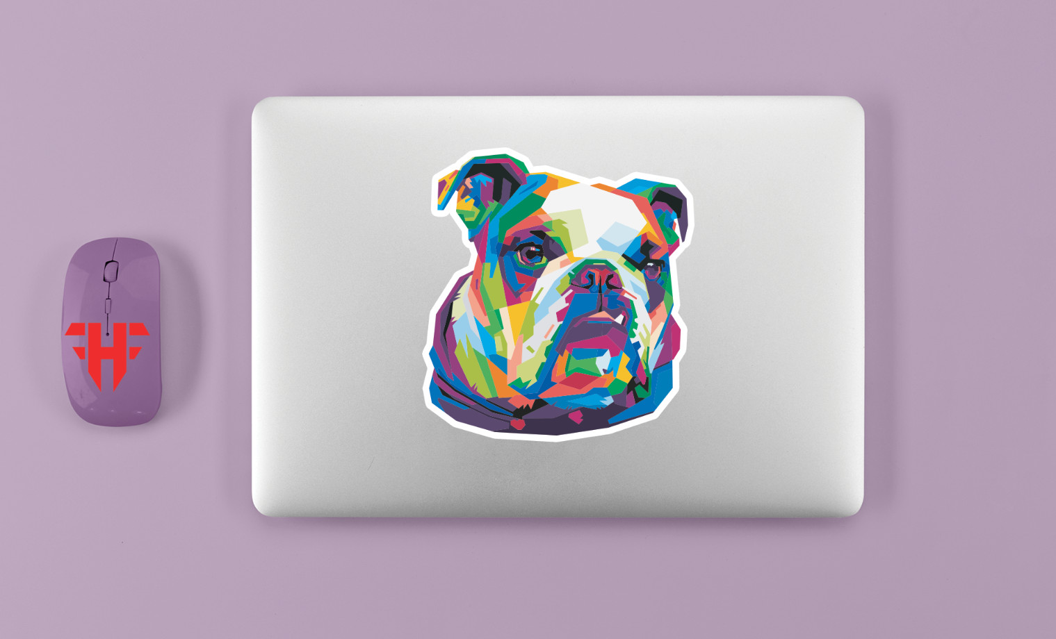 ENGLISH BULLDOG DECAL STICKER DESIGN LAMINATED +6Y + US + VINYL AI